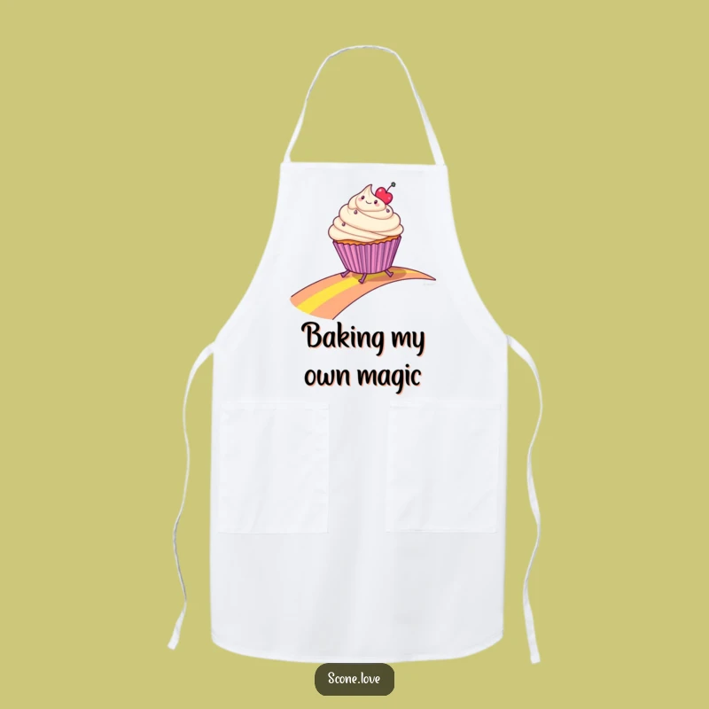 Funny Cupcake Rainbow Slide Apron - Hilarious Chef's Gift for Bakers