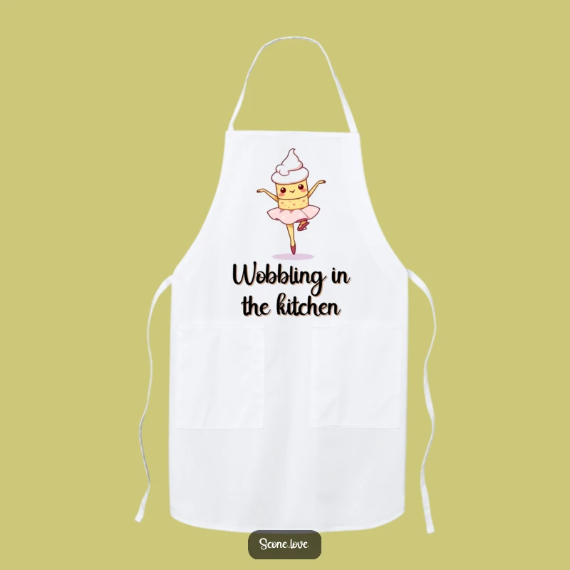 Funny Kawaii Scone Ballet Apron - Cute Kitchen Dancer Gift