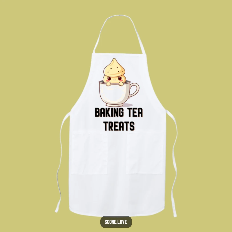 Funny Kawaii Scone Chef Apron - Hilarious Baker for Kitchen Fun