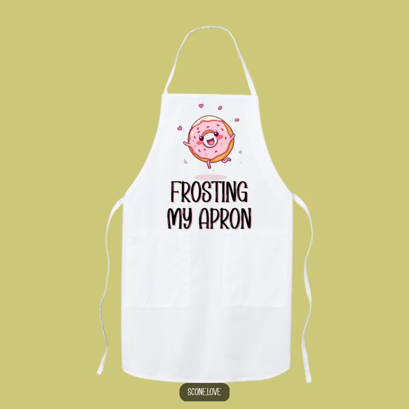Funny Kitchen Apron: Donut Cartwheel, Frosting Chef Gift