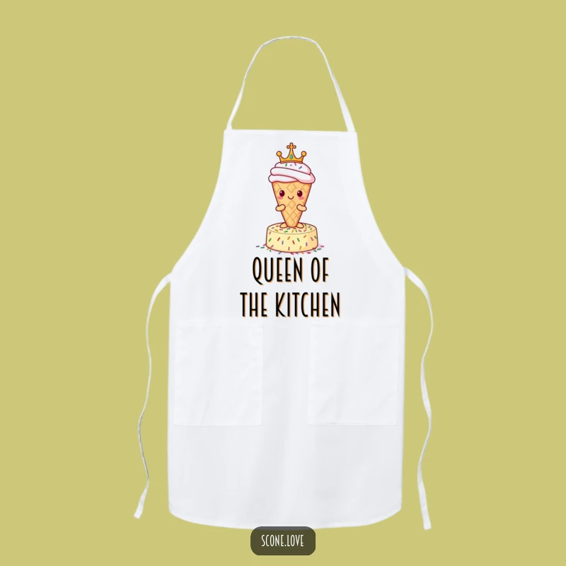 Funny Royal Scone Apron - Humorous Pastry Gift for Bakers