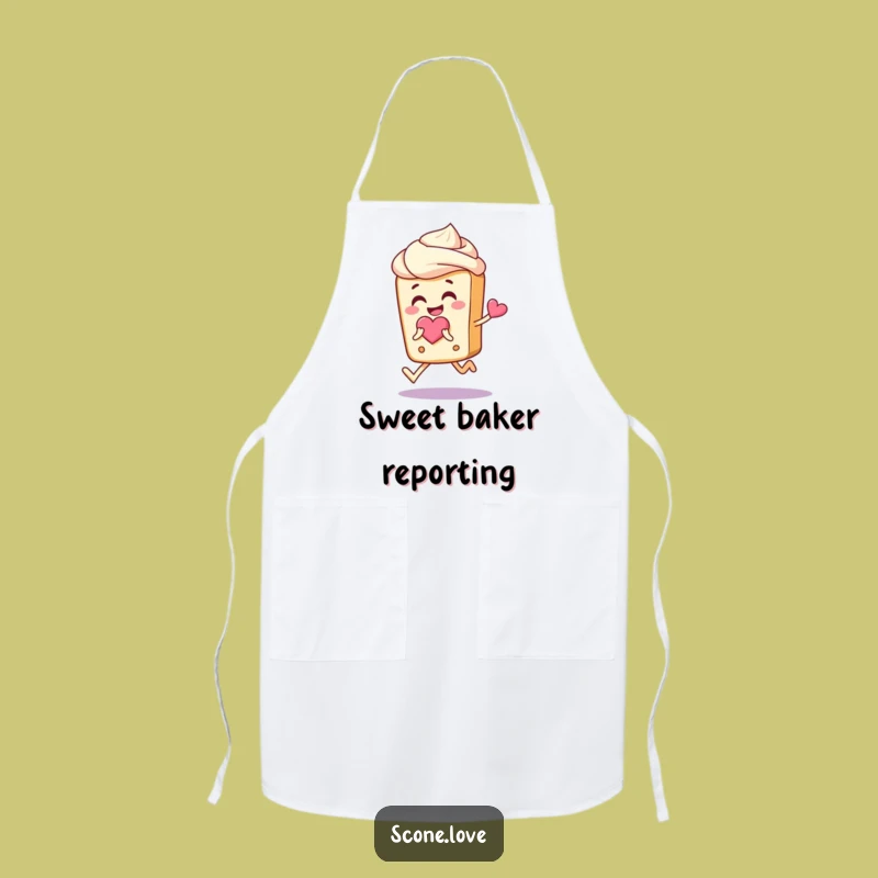 Funny Scone Love Apron: Sweet Pastry Apron for Bakers