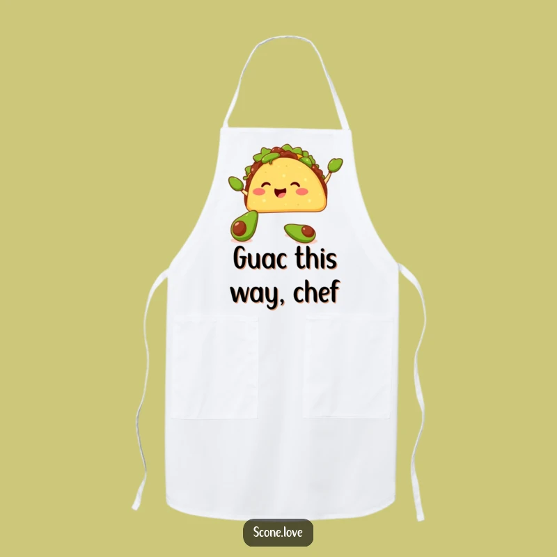 Funny Taco Avocado Juggling Apron - Hilarious Kitchen Accessory