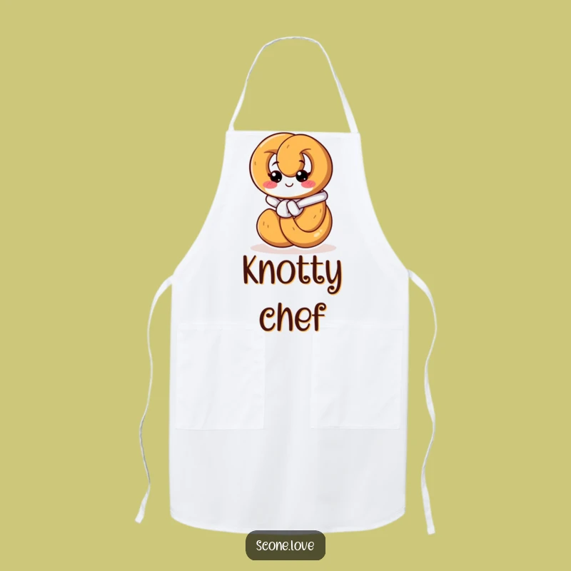 Funny Pretzel Knot Apron - Bake Up Laughs in the Kitchen!