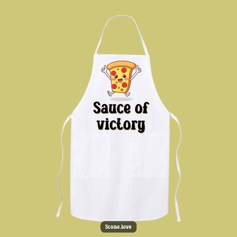 Funny Kitchen Apron: Pizza Victory Lap, Chef's Celebration Gift