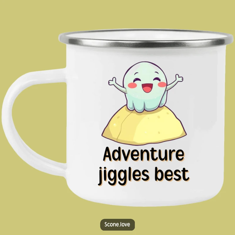 Funny Wobbly Jelly Camping Mug - Durable & Hilarious for Outdoor Fun