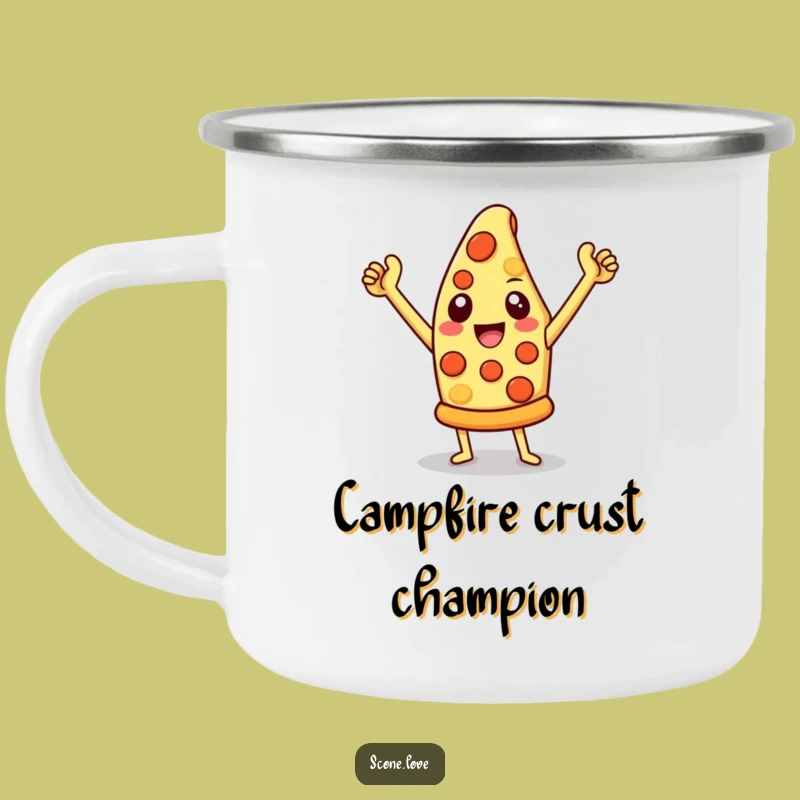 Funny Pizza Camping Mug: Cheesy Victory for Outdoor Eats