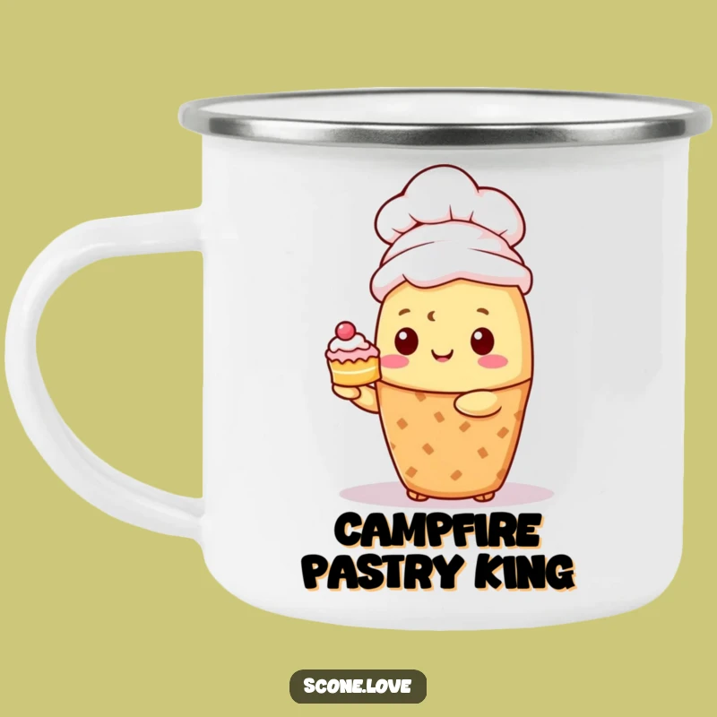 Durable Funny Kawaii Scone Chef Camping Mug: For the Trail Baker, A Unique Gift