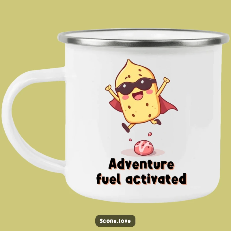 Durable Funny Superhero Scone Camping Mug: Your Trail Buddy for Funny Adventures