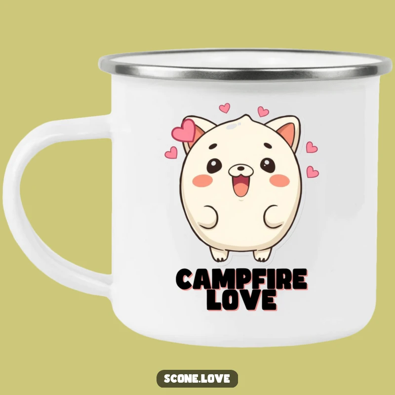 Funny Beaming Scone Camping Mug: Enjoy Drinks with Heartfelt Outdoor Humor