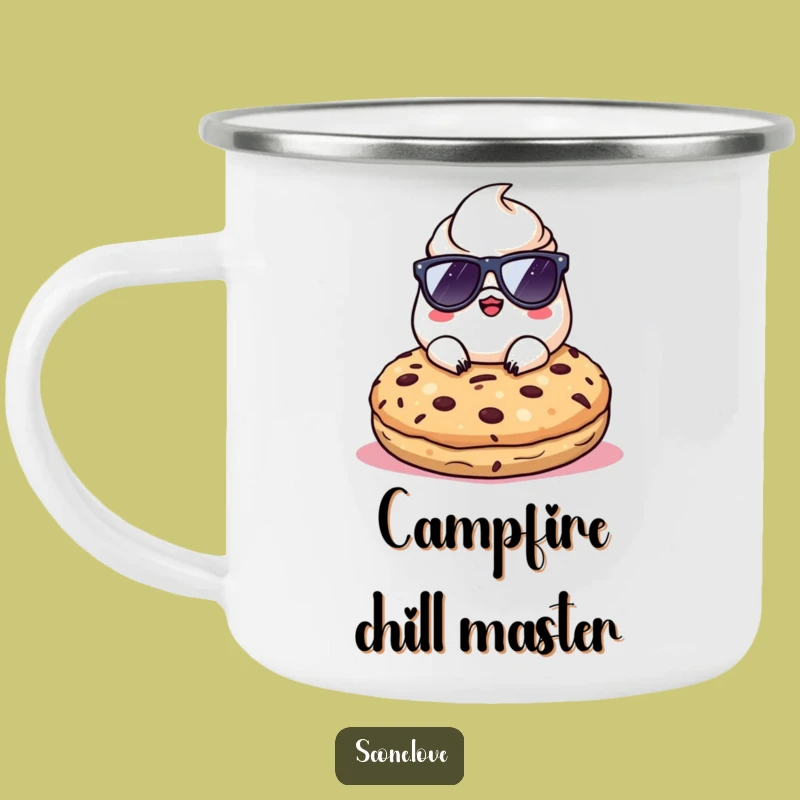Funny Kawaii Scone Sunglasses Camping Mug - Durable Humorous Treat Gift