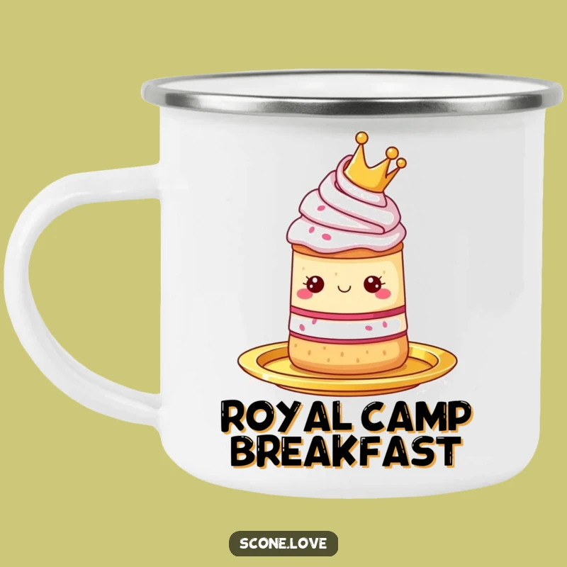 Funny Royal Scone Camping Mug: Regal Outdoor Treat Gift