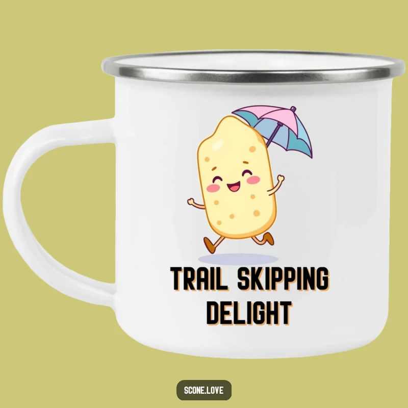 Funny Scone Skipping Camping Mug - Outdoor Bakery Treat
