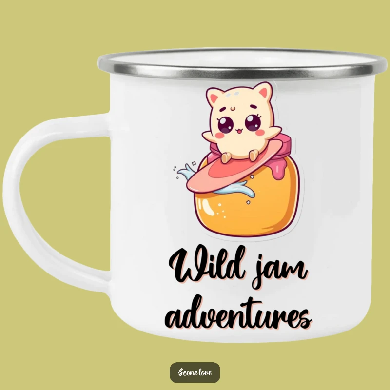 Funny Scone Surfing Jam Camping Mug - Outdoor Breakfast