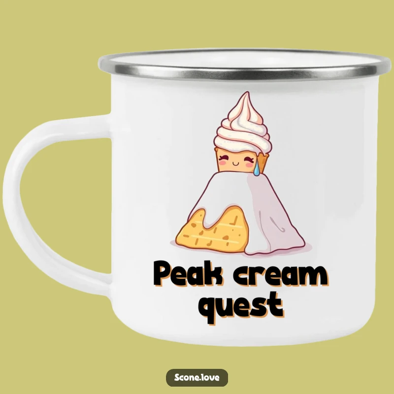 Funny Scone Cream Climb Camping Mug - Outdoor Effort Humor, Great Funny Gift