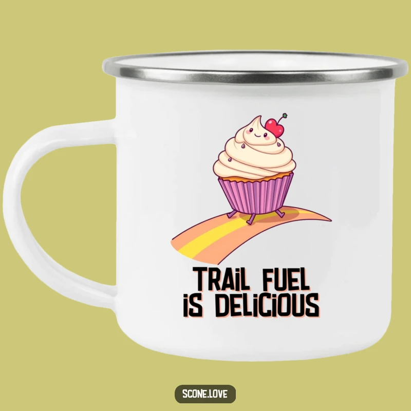 Funny Cupcake Rainbow Slide Camping Mug - Durable & Hilarious Outdoor Gift
