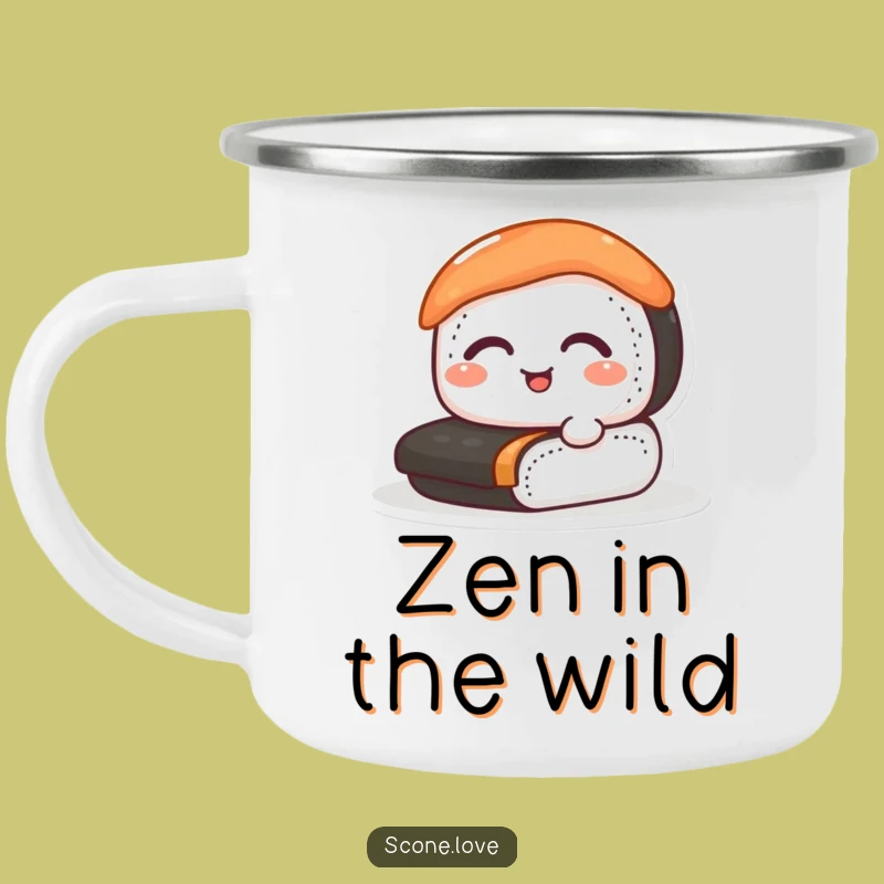 Funny Sushi Camping Mug: Happy Tummy Warmer for Adventures