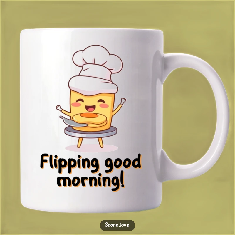 Funny Chef Scone Mug: Pancake Flipper Fun Gift