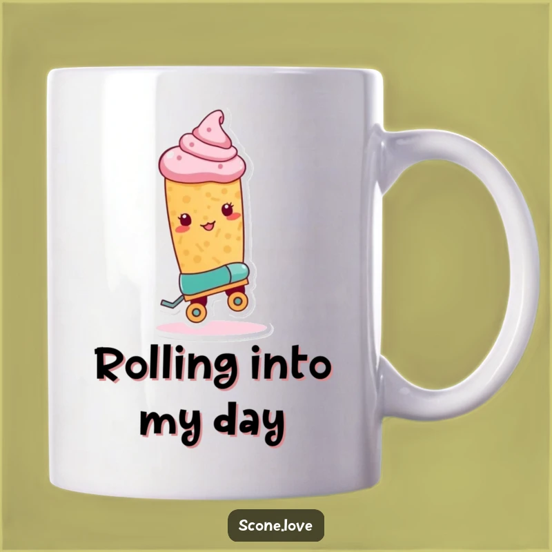 Funny Roller Skate Scone Mug - Bold Baker's Hilarious Funny Gift