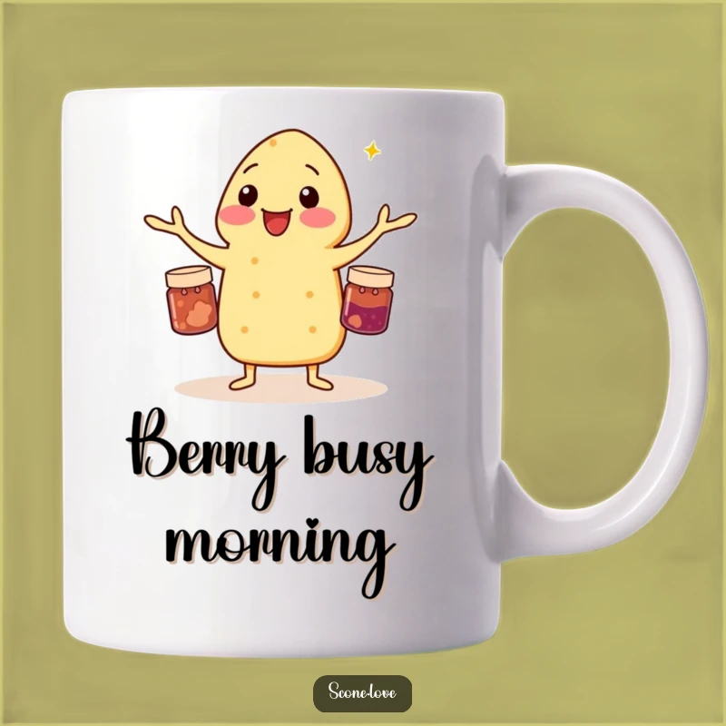 Funny Scone Jam Juggling Mug - Whimsical Baker's Delight Coffee Cup, Perfect Gift