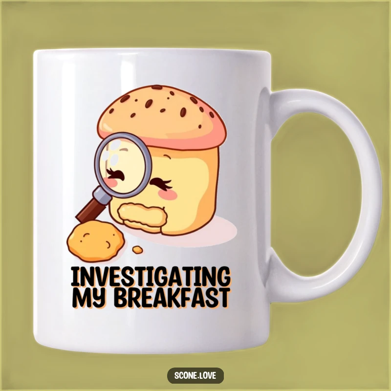 Funny Scone Detective Mug: A Curious Crumb Investigator, Perfect Gift for Bakers