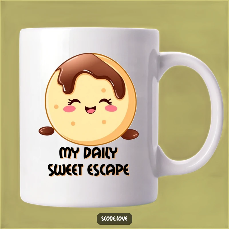 Funny Donut Wink Chocolate Drizzle Mug - Perfect Coffee Gift for Donut Lovers
