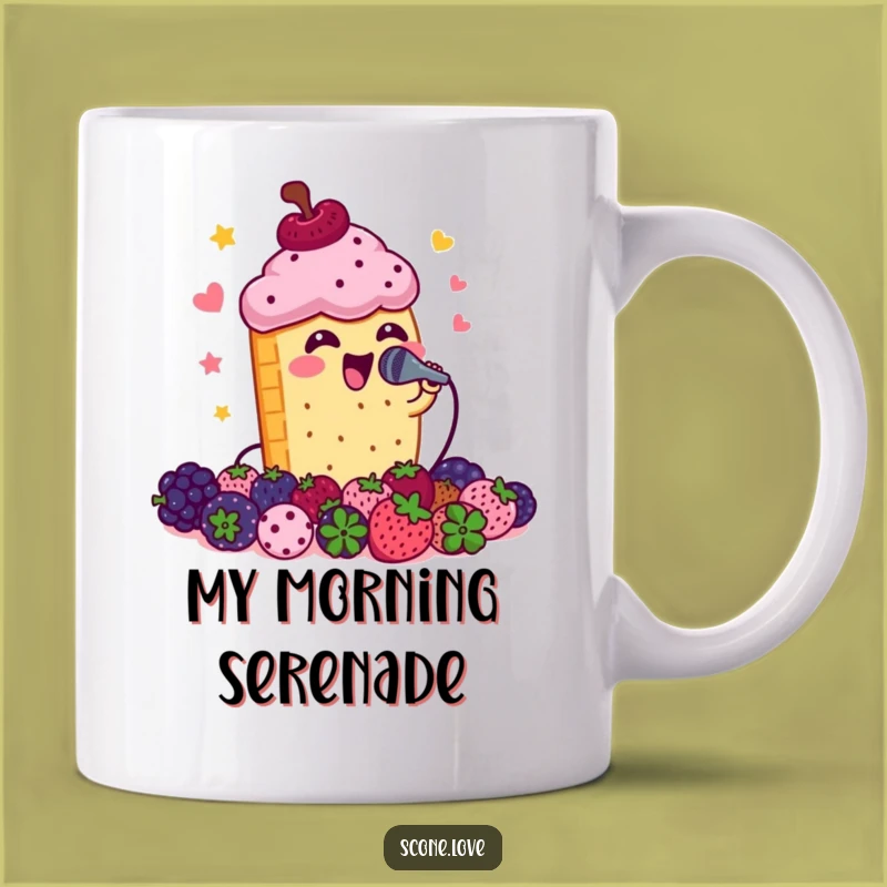 Funny Scone Rockstar Mug: Hilarious Berry Concert Gift for Music Lovers, Perfect Funny Gift