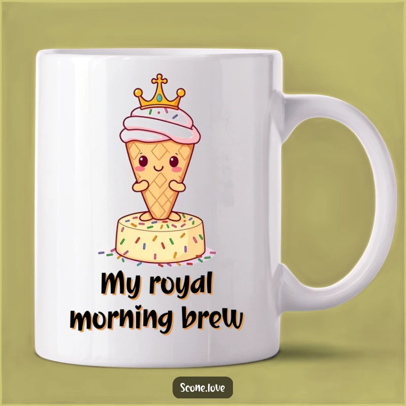 Funny Royal Scone Crown Mug - Humorous Pastry Lover Gift Idea