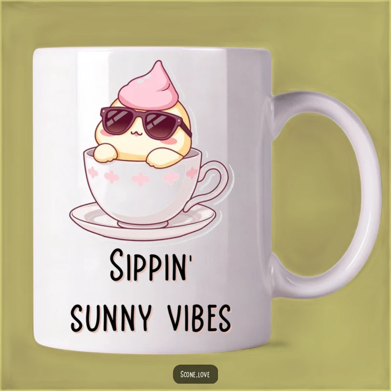 Funny Scone Cool Lounger Mug - Relaxed Pastry Coffee Cup, Perfect Funny Gift