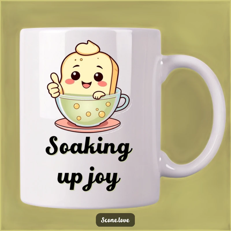 Funny Floating Scone Mug - Happy Tea Drinker's Hilarious Funny Gift