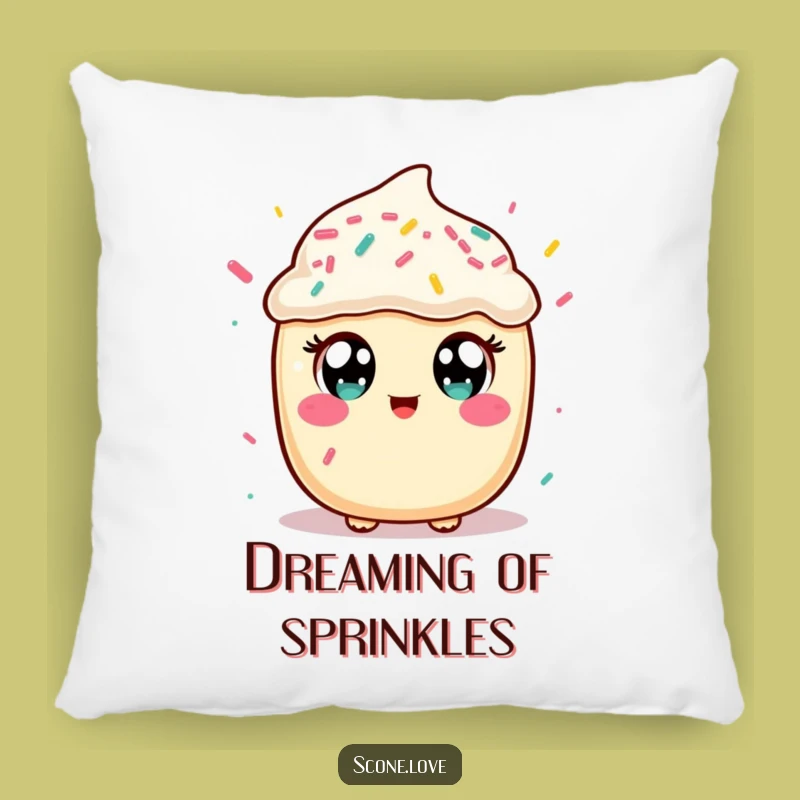 Funny Kawaii Scone Sprinkle Catcher Pillow: Cozy Comfort Funny Gift