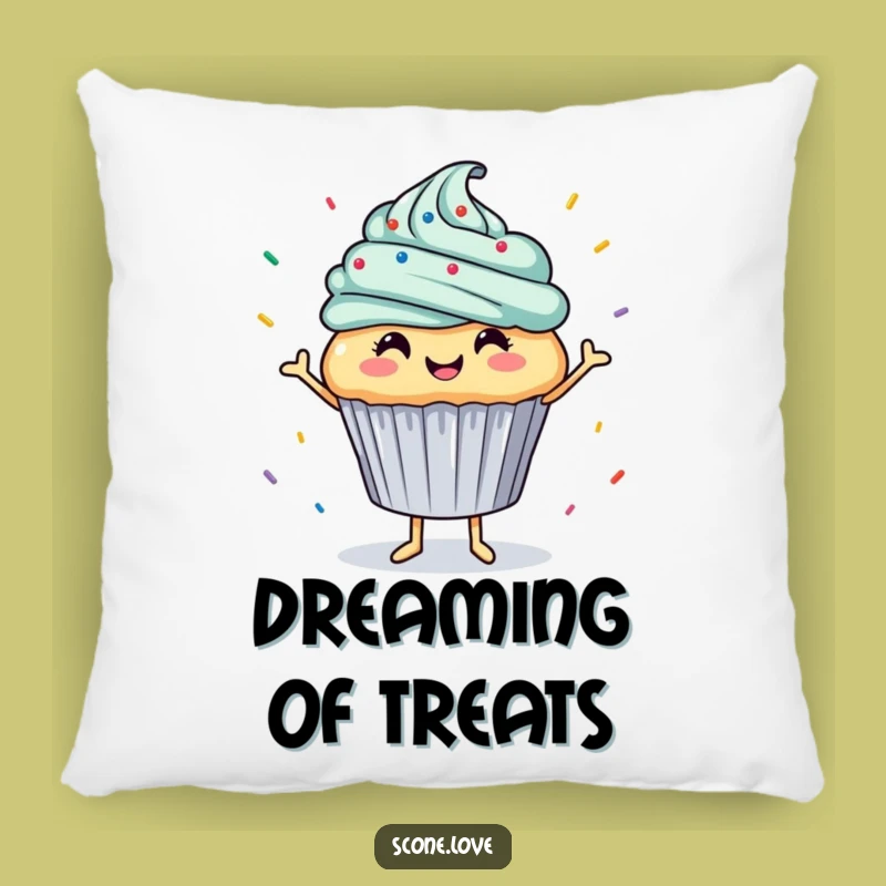 Funny Comfort Pillow: Cupcake Dancer, Sprinkle Fun Accent