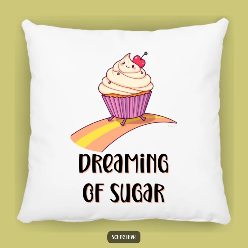 Funny Cupcake Rainbow Slide Pillow - Soft & Hilarious Comfort Accent