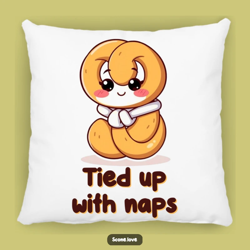 Funny Pretzel Knot Pillow - Cozy Humor for Your Sofa!