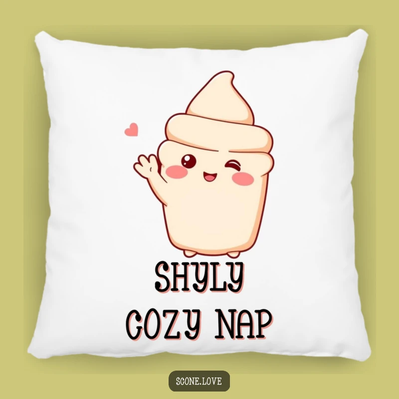 Comforting Funny Shy Scone Pillow: Soft Smiles and Sweet Dreams - Funny Gift