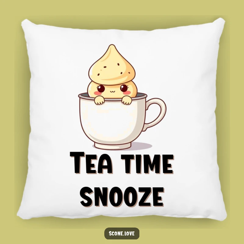 Funny Kawaii Scone Tea Pillow - Cozy Comfort & Hilarious Pastry