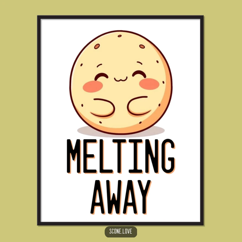 Funny Melting Donut Art Print - Instant Download for Cozy Decor