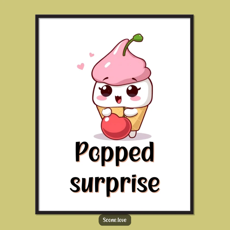 Funny Surprised Scone Digital Art: Instant Playful Humor for Your Walls
