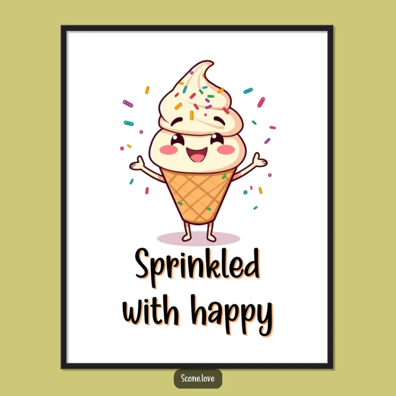 Funny Scone Sprinkle Juggler Digital Art: Instant Cheerful Decor