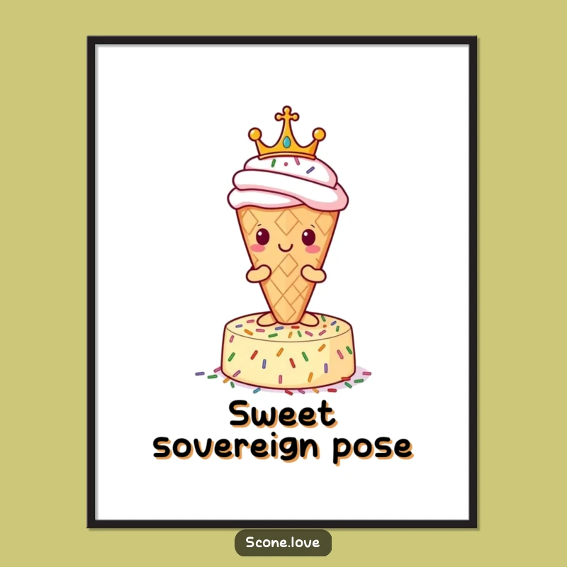 Funny Royal Scone Digital Art - Instant Pastry Decor Gift