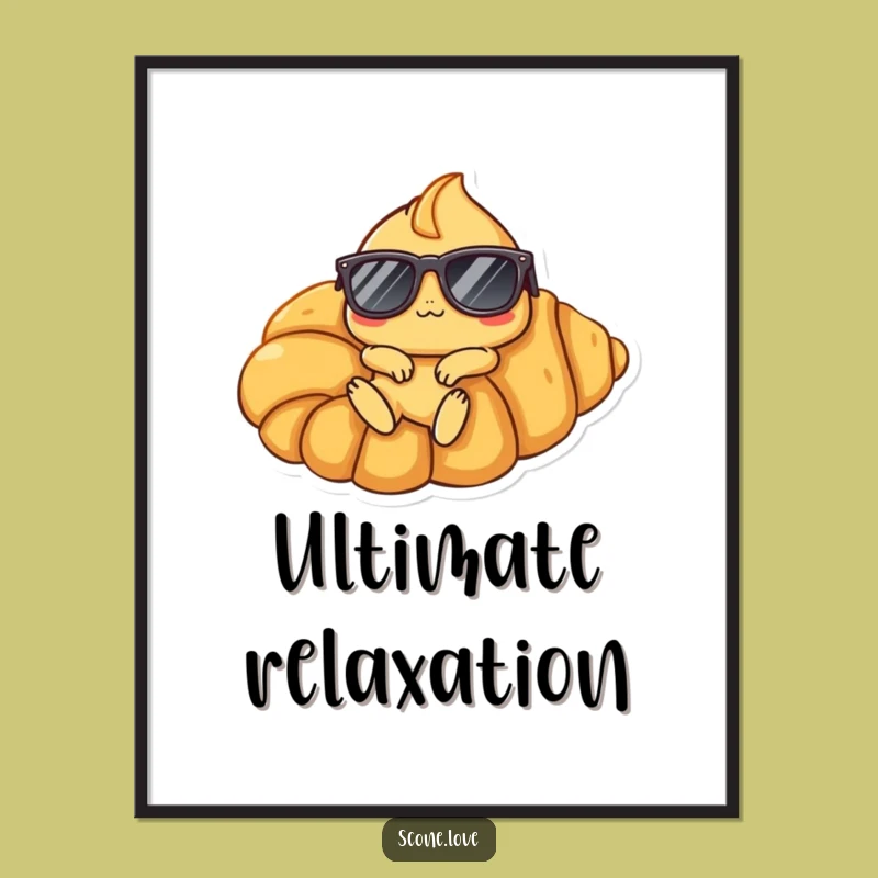 Funny Scone Lounger Digital Art: Instant Cool for Your Walls