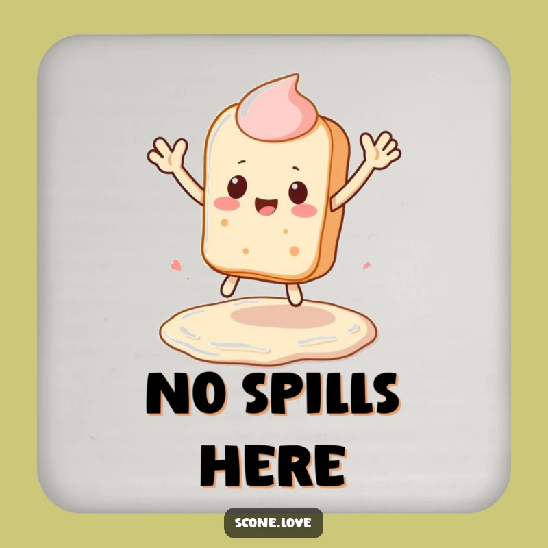 Funny Kawaii Scone Coasters - Baking Leap Drink Protection, Gift!