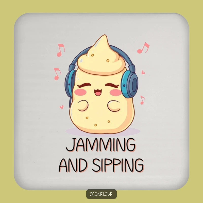 Protect Surfaces with a Funny Groovy Scone Coaster - A Musical Funny Gift