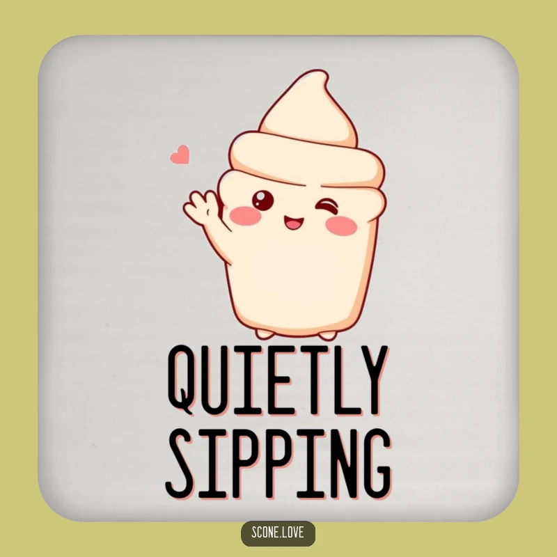 Protect Surfaces with a Funny Shy Scone Coaster - A Sweet Funny Gift