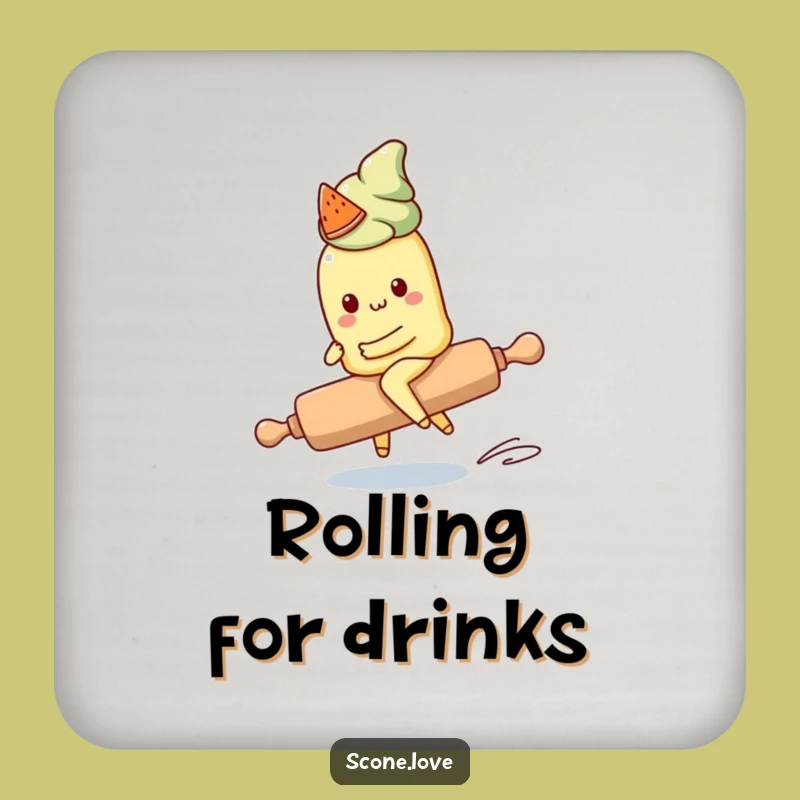 Funny Kawaii Scone Coasters: Protect Surfaces with Cute Kitchen Humor