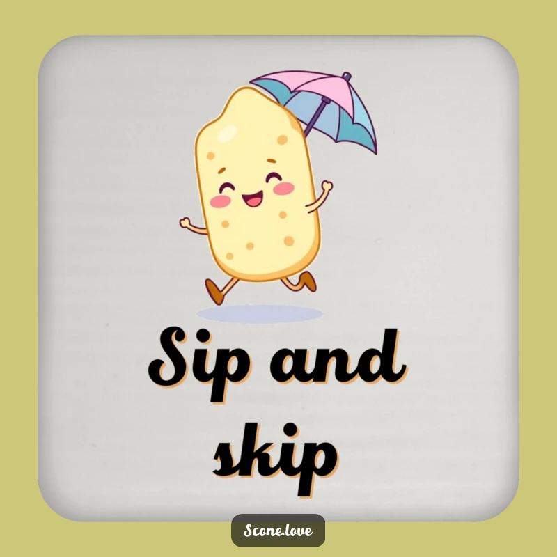 Funny Scone Skipping Coaster - Protect Surfaces