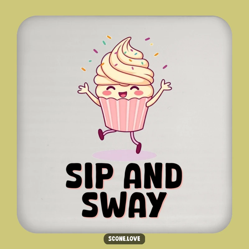Funny Cupcake Jig Coaster: Protect Surfaces Sprinkle Flying Style, Unique Funny Gift!
