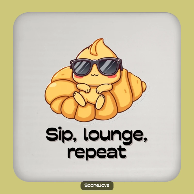 Funny Scone Lounger Coasters: Keep Surfaces Cool with Hilarious Bakery Flair