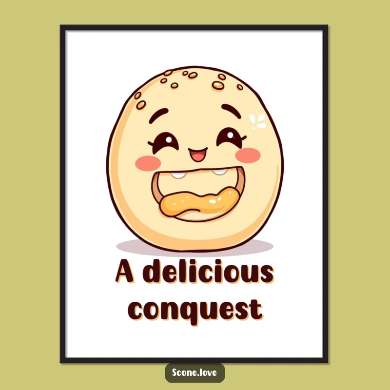 Funny Donut Battle Poster Whimsical Wall Art For Dessert Lovers