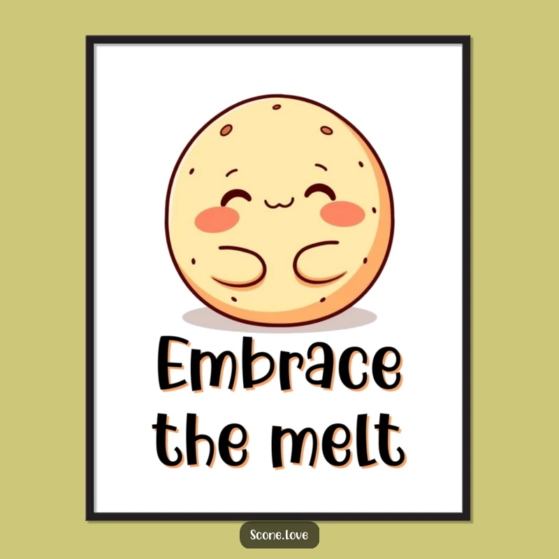 Funny Melting Donut Poster - Whimsical Wall Art for Cozy Spaces